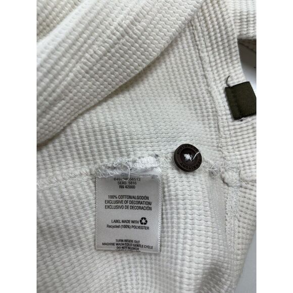 Lot 2 Northwest Territory Mens Henley Shirts 2XLT Weave Blue Ivory Cotton Thick - Picture 8 of 9